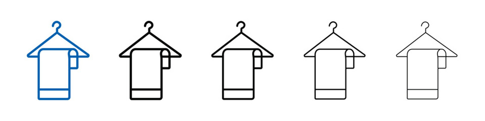 Poster - towel icon Outline vector logo for web ui