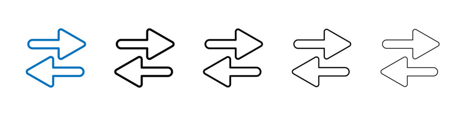 Poster - Transfer arrows icon Outline vector logo for web ui