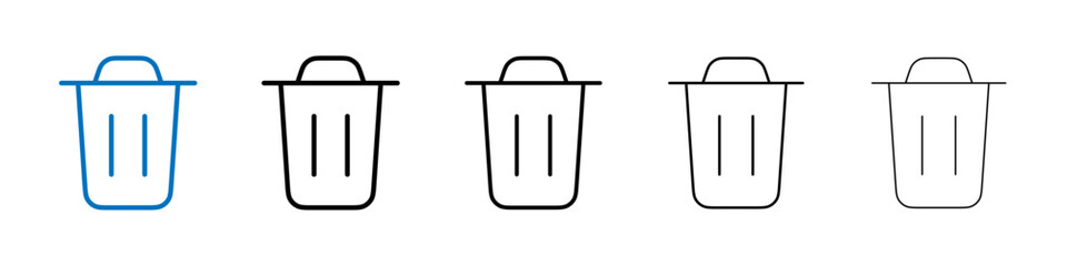 Poster - Trash icon Outline vector logo for web ui