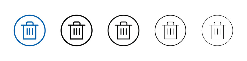 Poster - Trash icon Outline vector logo for web ui