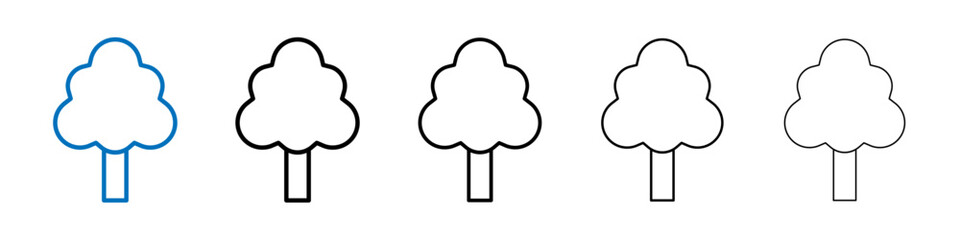 Poster - Tree icon Outline vector logo for web ui