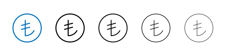 Poster - Turkish lira icon Outline vector logo for web ui