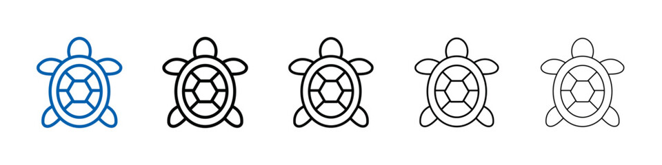 Poster - turtle icon Outline vector logo for web ui