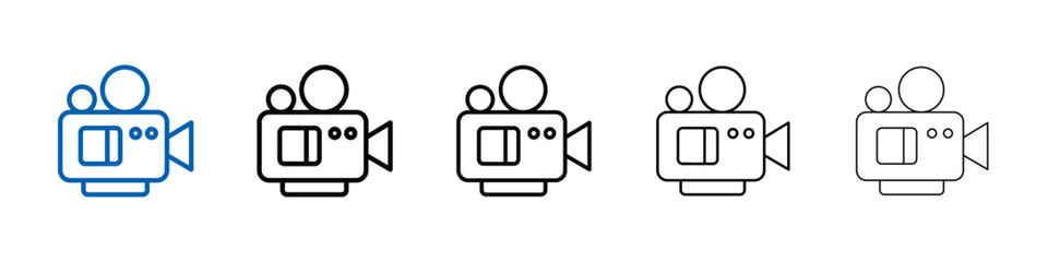 Poster - tv camera icon Outline vector logo for web ui