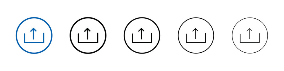 Poster - Upload Icon Outline vector logo for web ui