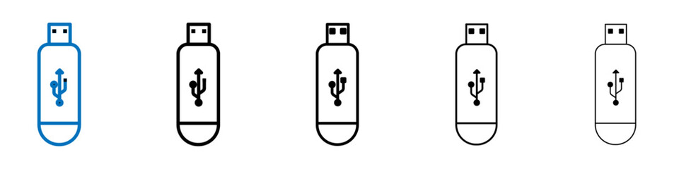 Poster - USB icon Outline vector logo for web ui