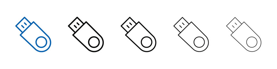 Poster - Usb stick icon Outline vector logo for web ui