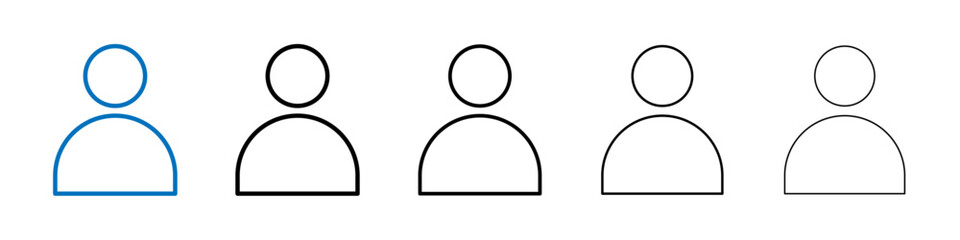 Poster - User icon Outline vector logo for web ui