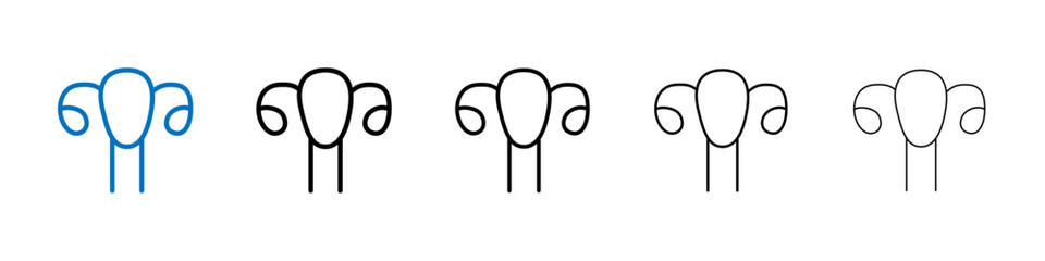 Poster - Uterus icon Outline vector logo for web ui
