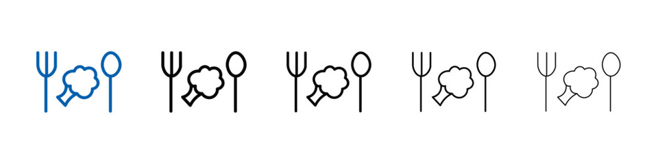 Poster - vegetarian food icon Outline vector logo for web ui
