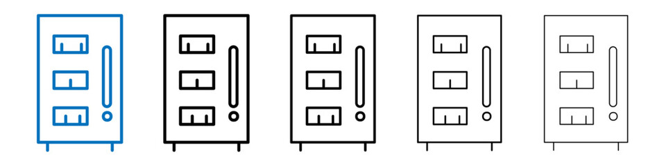 Poster - Vending machine icon Outline vector logo for web ui