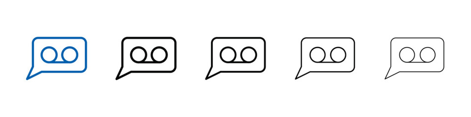 Poster - Voicemail icon Outline vector logo for web ui