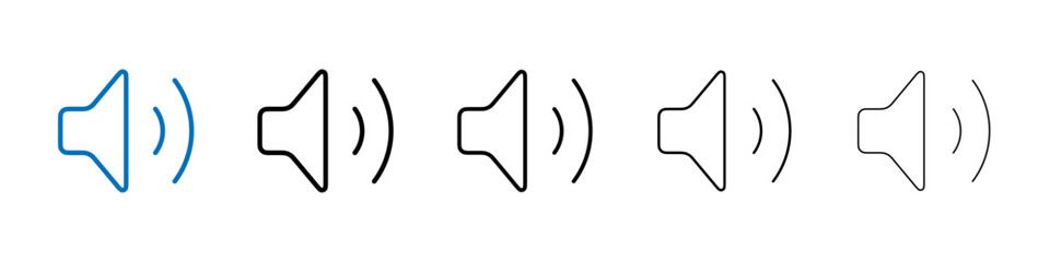 Poster - Volume icon Outline vector logo for web ui