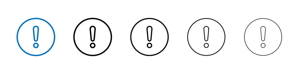 Poster - Warning icon Outline vector logo for web ui