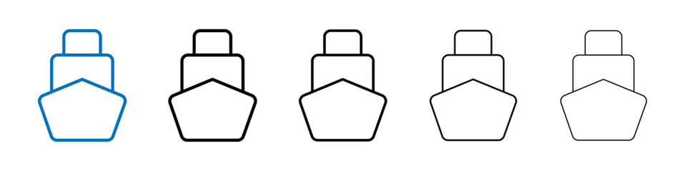 Poster - Warship icon Outline vector logo for web ui