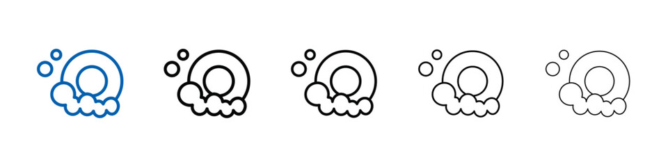 Poster - Washing plate icon Outline vector logo for web ui