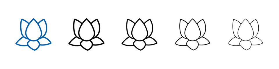 Poster - water lily icon Outline vector logo for web ui