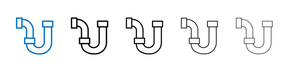 Poster - Water pipes icon Outline vector logo for web ui