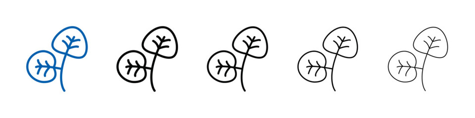 Poster - watercress vegetable icon Outline vector logo for web ui