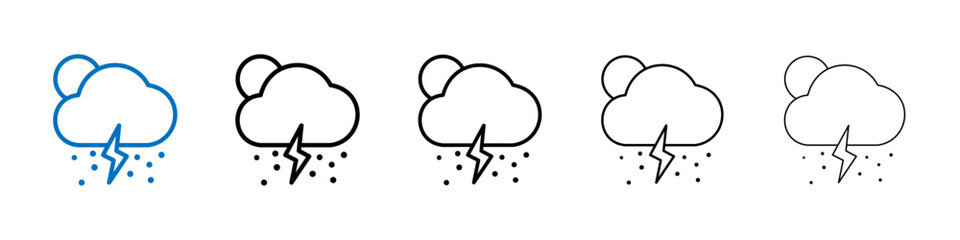 Poster - Weather Icon Outline vector logo for web ui