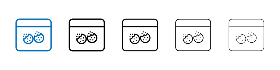 Poster - Web Cookies icon Outline vector logo for web ui