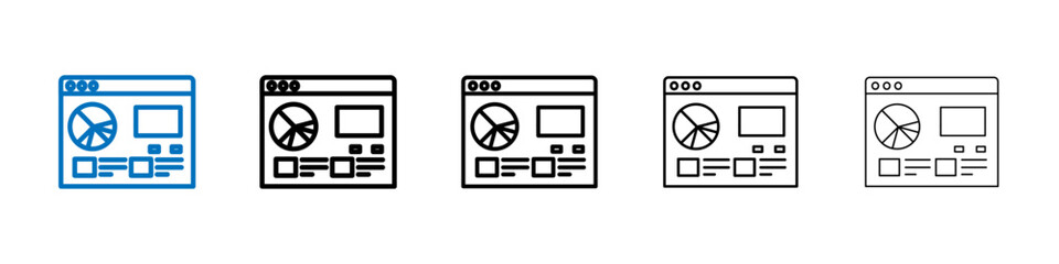 Poster - Web page icon Outline vector logo for web ui