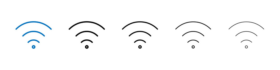 Poster - Wifi Signal icon Outline vector logo for web ui