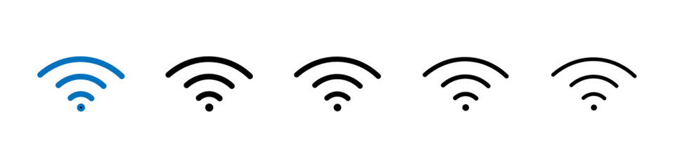 Poster - Wifi Signal icon Outline vector logo for web ui