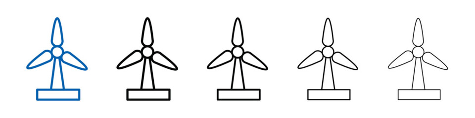 Poster - wind mill icon Outline vector logo for web ui