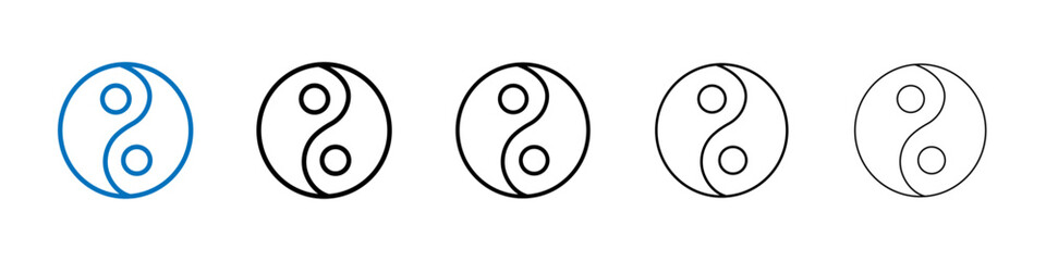 Poster - Yin yang icon Outline vector logo for web ui