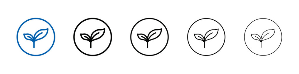 Poster - Young sprout icon Outline vector logo for web ui
