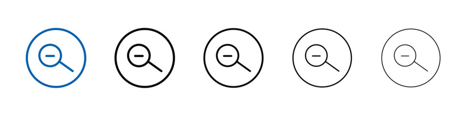 Poster - Zoom out icon Outline vector logo for web ui