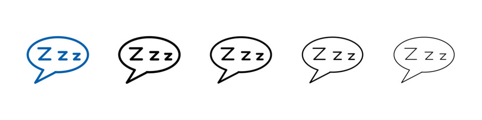 Poster - Zzz icon Outline vector logo for web ui