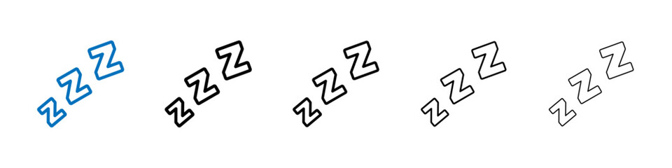 Poster - Zzz icon Outline vector logo for web ui