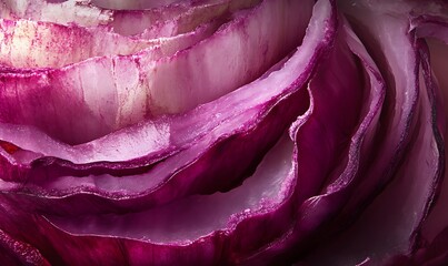 Wall Mural - Red Onion Layers Abstract Closeup View