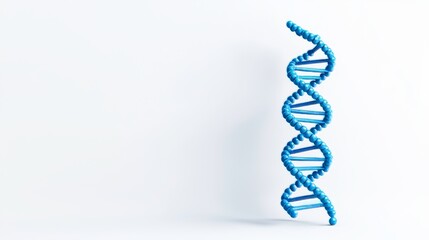 Wall Mural - A biochemistry-themed 3D illustration featuring an isolated DNA molecule on a white background.