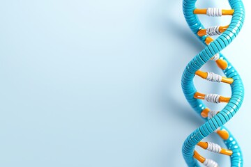 Poster - Abstract DNA helix structure, background for molecular biology science concept, 3D illustration.