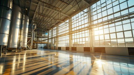 Wall Mural - Bright and airy modern granary facility with spacious design and abundant natural light