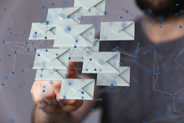 Poster - Email Technology Concept with icons symbol