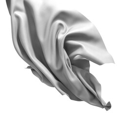 Poster - Abstract image of a white fabric with a soft, smooth, and flowing texture