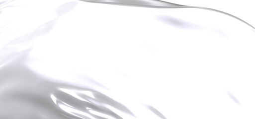 Leinwandbilder - Abstract image of a white fabric with a soft, smooth, and flowing texture