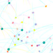 © vegefox.com - Abstract Network Connections, Colorful Nodes, White Background