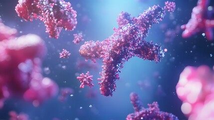 Poster -  Concept of transverse DNA network Virtual analysis of chromosomes Human DNA test in infectious disease or cancer, 3D illustration