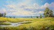 © Muhammad - A photo of a peaceful meadow oil painting.