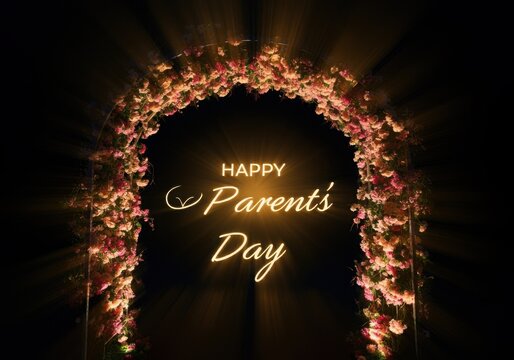 Greeting cards, posters and text inscriptions for Happy Parents' Day