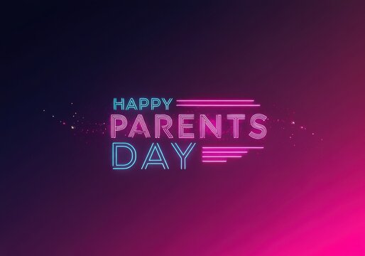 Greeting cards, posters and text inscriptions for Happy Parents' Day