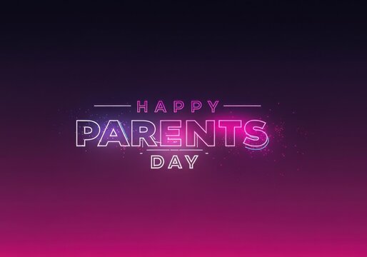 Greeting cards, posters and text inscriptions for Happy Parents' Day