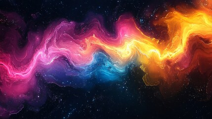 Wall Mural - cosmic nebula abstract art galaxy background vivid colors space wallpaper