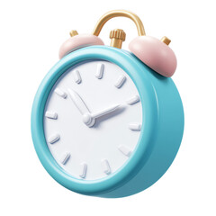 Wall Mural - Cute Pastel Alarm Clock Graphic Design