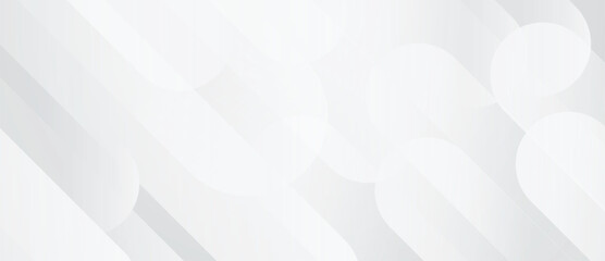 Poster - blank and clean white geometric background. abstract geometric white and gray on light silver gradie